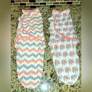 Zoomie Kids Colbourne Swaddle Set with Chevron and Elephant Patterns 6/12 Months